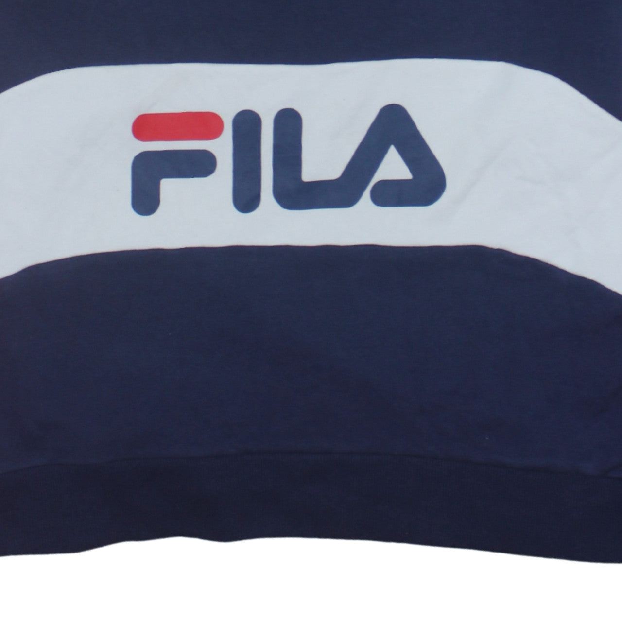 FILA Womens Navy Red Colourblock Crew Neck Sweatshirt Size S