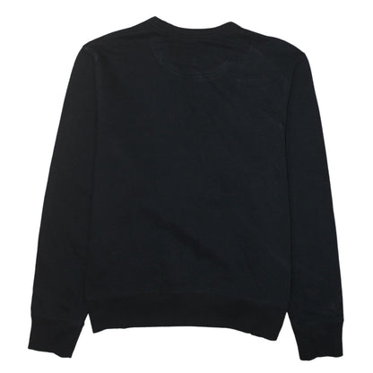 Champion Men's Black Small Crew Neck Logo Sweatshirt