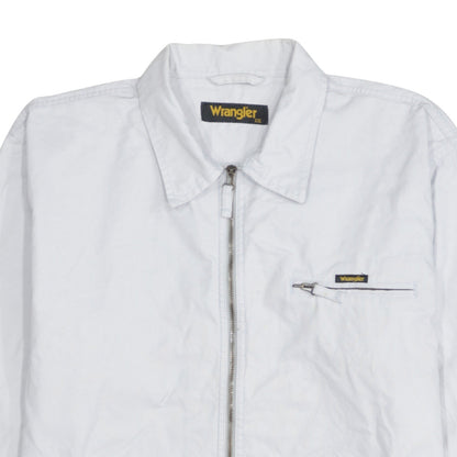 Wrangler Men White 2XL Cotton Full Zip Basic Jacket