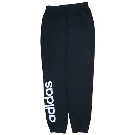 adidas Boys Black Sweatpants 13-14 Years Regular Fit Fleece Jogging Trousers