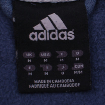 Adidas Men's Blue Full Zip Hoodie Medium Basketball Graphic