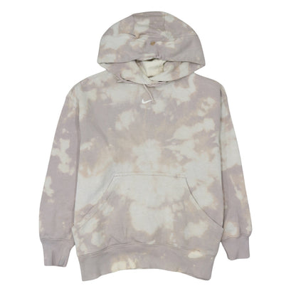 Nike Men Beige Tie Dye Pullover Hoodie Size M Fleece Sportswear