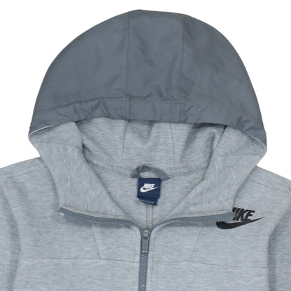 Nike Men’s Grey Full Zip Hoodie Size S Regular Fit