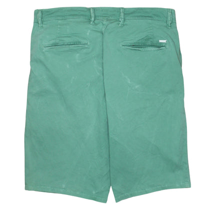 Hugo Boss Men's Green Chino Shorts Size 36 Regular Fit Summer Style