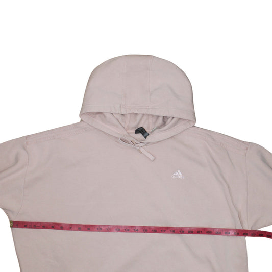 Adidas Women's Beige Pullover Hoodie Size 12/14 Cotton Blend Casual