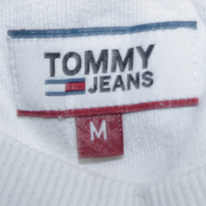 Tommy Jeans Womens White Crew Neck Pullover Sweatshirt M