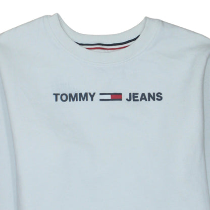 Tommy Jeans Womens White Crew Neck Pullover Sweatshirt M