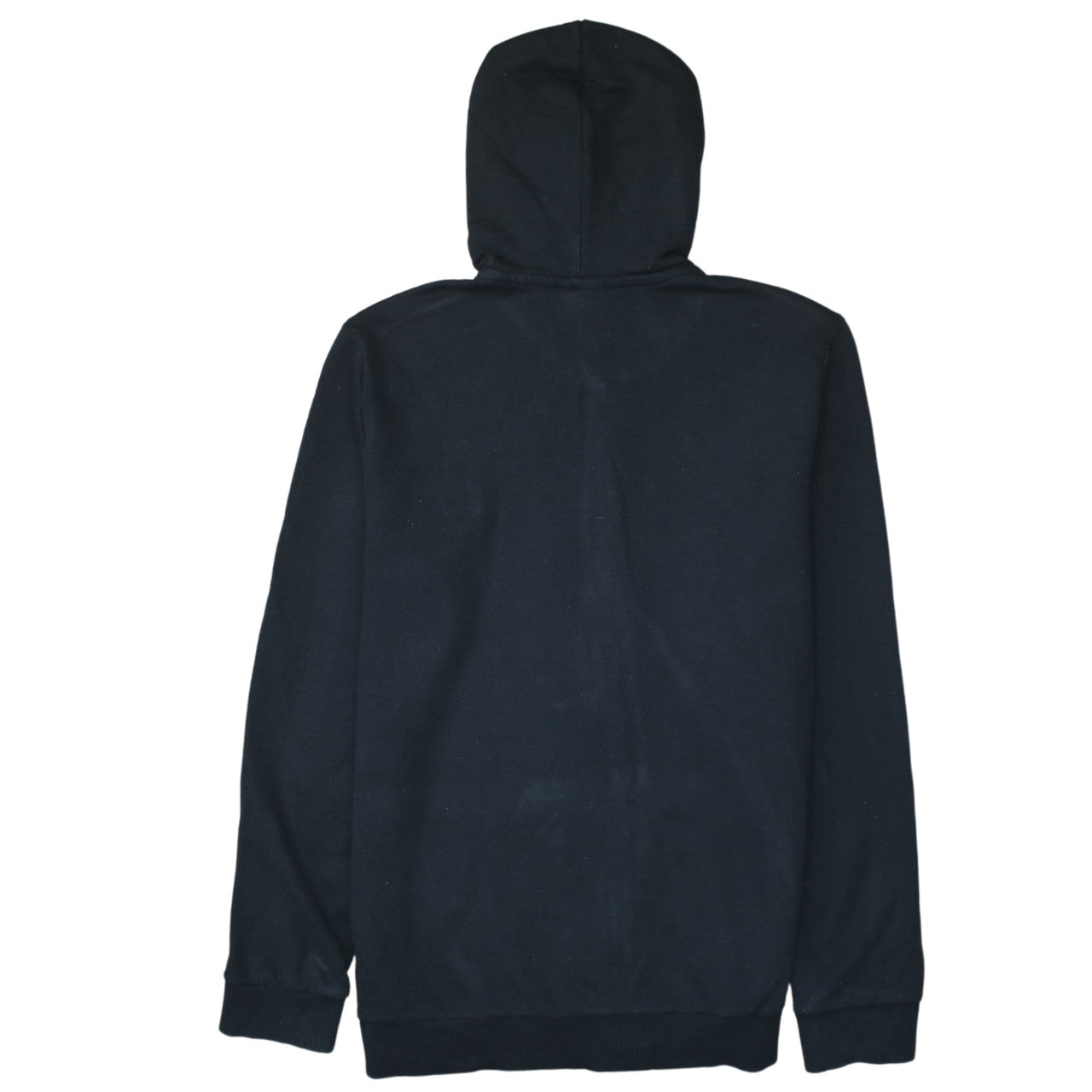 Adidas Women Black Full Zip Hoodie L 16-18 Logo Sleeve Casual Sportswear