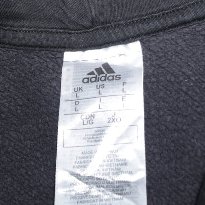Adidas Men's Black Pullover Hoodie L Sports Fleece Sweatshirt