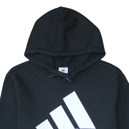 Adidas Men's Black Pullover Hoodie L Sports Fleece Sweatshirt