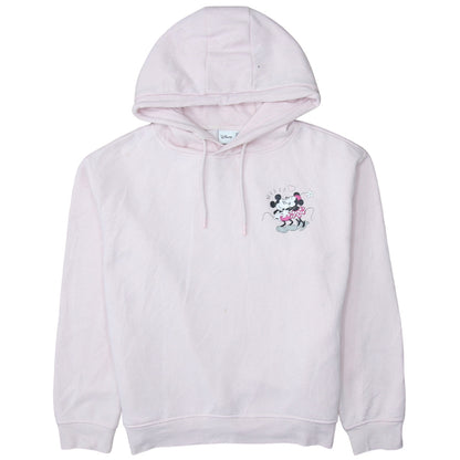 Disney Womens Pink Minnie Mouse Pullover Hoodie Size 12/14