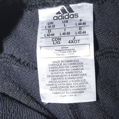 Adidas Women Black L 16-18 Jogger Sweatpants Elastic Waist Pockets