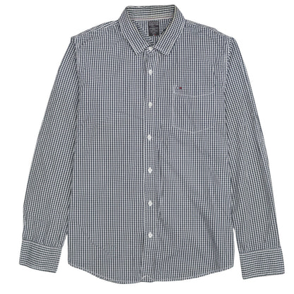 Tommy Hilfiger Men's Blue Check Button-Down Long Sleeve Shirt XL