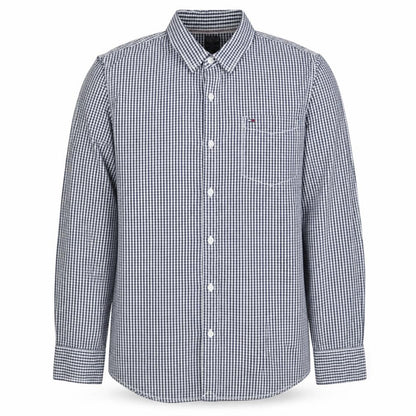 Tommy Hilfiger Men's Blue Check Button-Down Long Sleeve Shirt XL