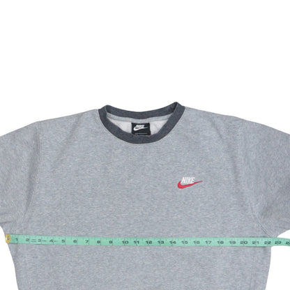 Nike Men's Grey Small Crew Neck Pullover Sweatshirt