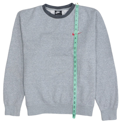 Nike Men's Grey Small Crew Neck Pullover Sweatshirt