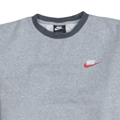 Nike Men's Grey Small Crew Neck Pullover Sweatshirt