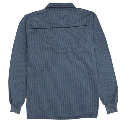 Jack Wolfskin Mens Blue L Henley 1/4 Zip Outdoor Sweatshirt
