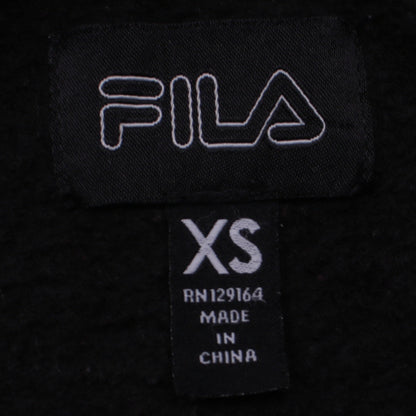 Fila Mens Black Pullover Hoodie XS Regular Fit Cotton Blend