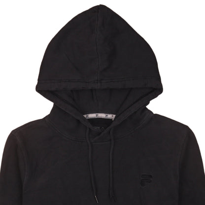Fila Mens Black Pullover Hoodie XS Regular Fit Cotton Blend