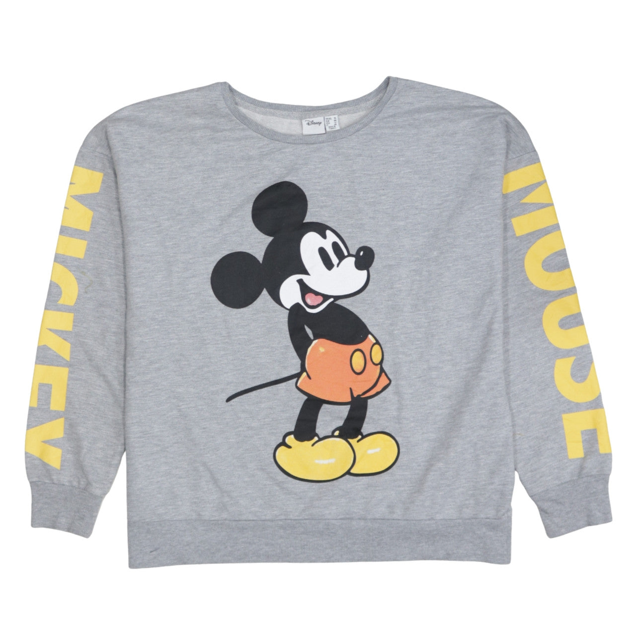 Primark Disney Womens Grey Mickey Mouse Sweatshirt UK 16