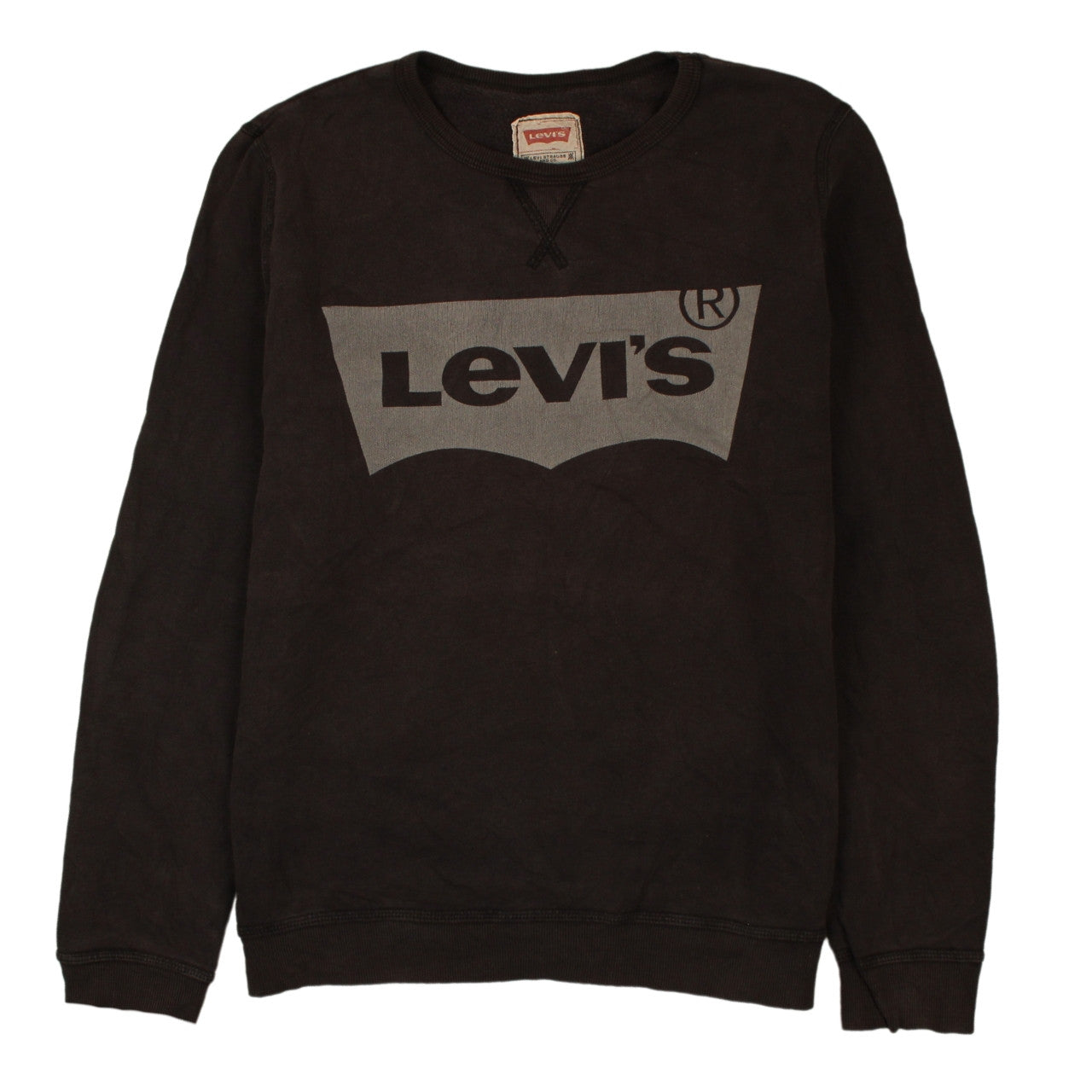 Levi’s Women’s Black Crew Neck Logo Sweatshirt Size 16