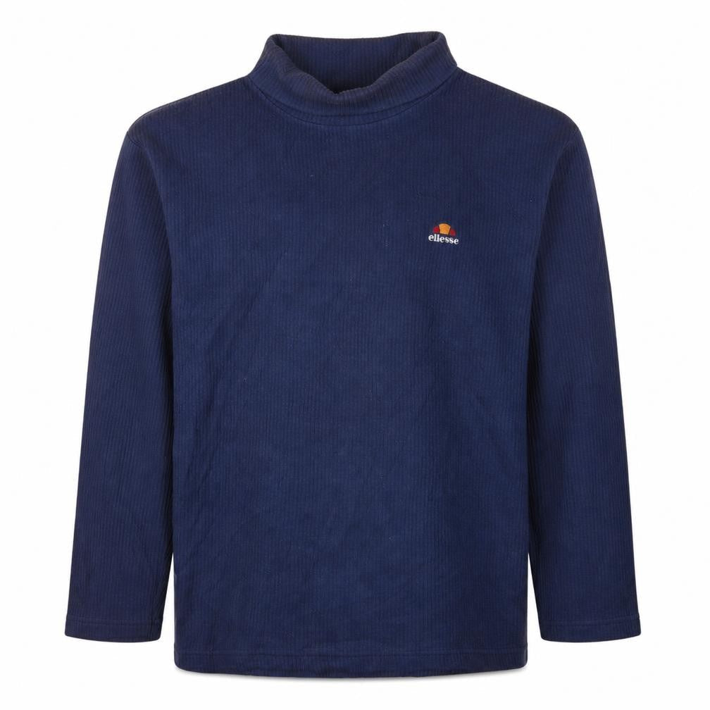 Ellesse Men's Blue Mock Neck Pullover Sweatshirt L Vintage