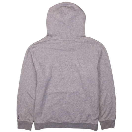 Puma Womens Grey Hooded Pullover Sweatshirt UK 16 with Logo