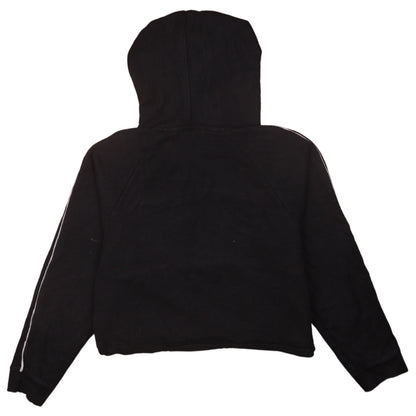 Levi's Women Black Small Hoodie Cropped Pullover Logo Hooded Sweatshirt