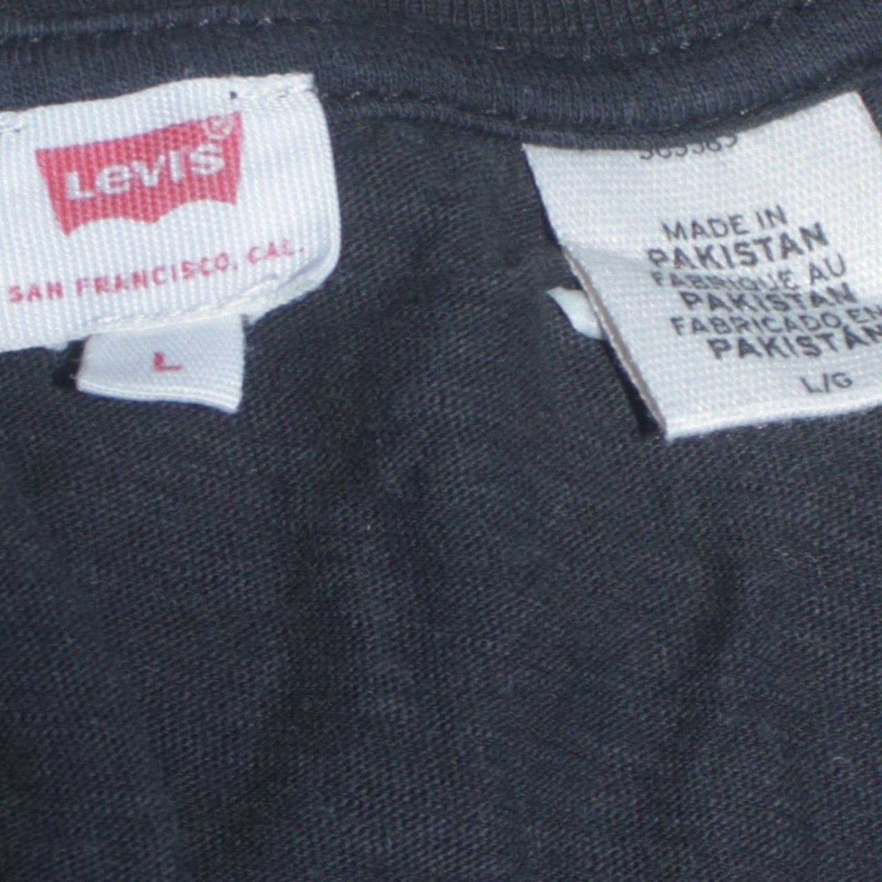 Levi's Womens Black Cotton Jersey T-Shirt Size L