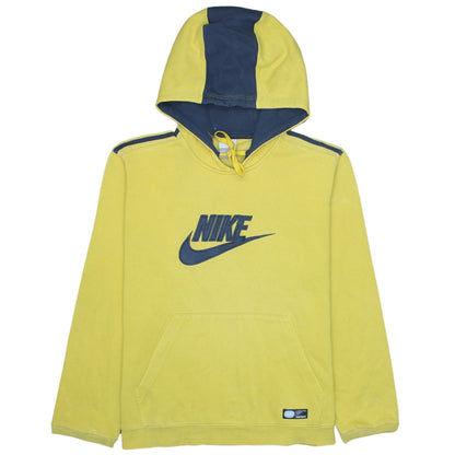 Nike Men's Yellow Pullover Hoodie S Logo Sports Fleece