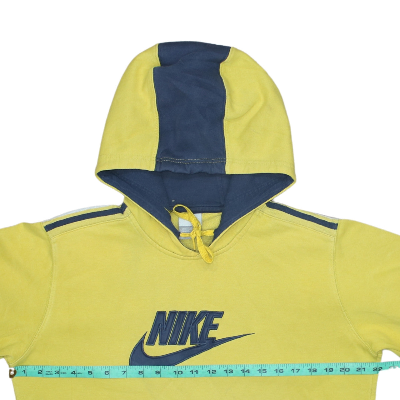 Nike Men's Yellow Pullover Hoodie S Logo Sports Fleece