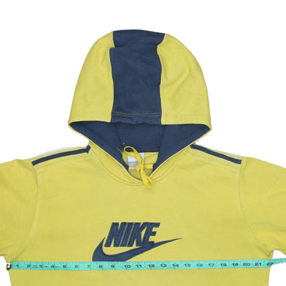 Nike Men's Yellow Pullover Hoodie S Logo Sports Fleece