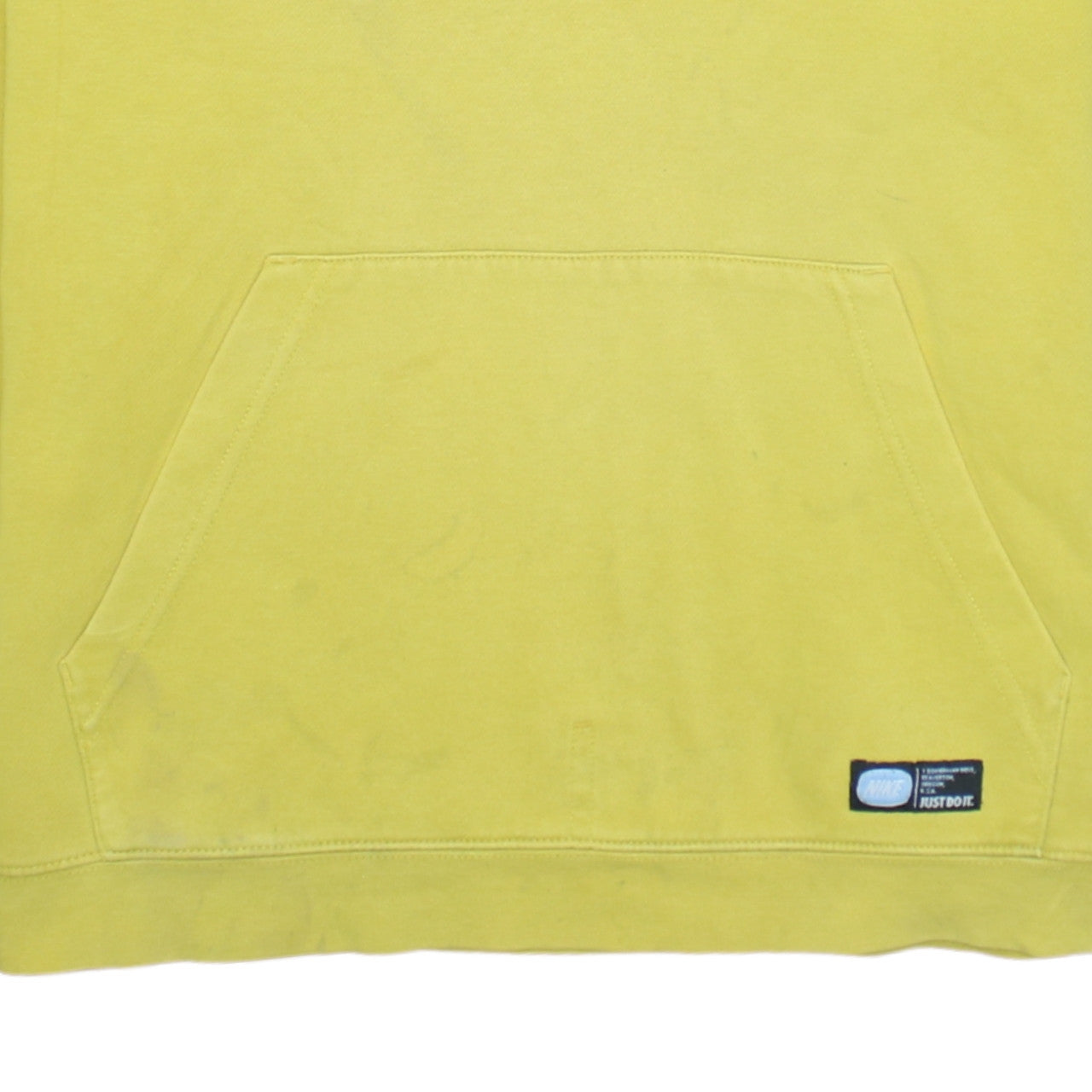 Nike Men's Yellow Pullover Hoodie S Logo Sports Fleece