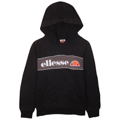 Ellesse Boys Black Pullover Hoodie Size 12-13 Years Logo Graphic Hooded Sweatshirt
