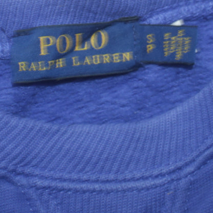 Polo Ralph Lauren Women's Blue Crew Neck Cotton Sweatshirt Size S
