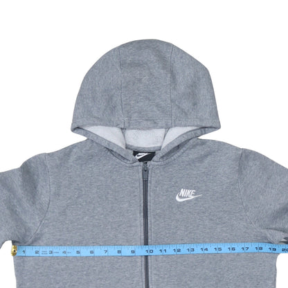 Nike Boys Grey Full Zip Hoodie XL 158-170cm Cotton Blend Casual