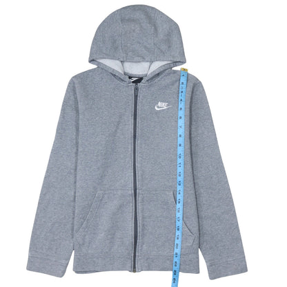 Nike Boys Grey Full Zip Hoodie XL 158-170cm Cotton Blend Casual