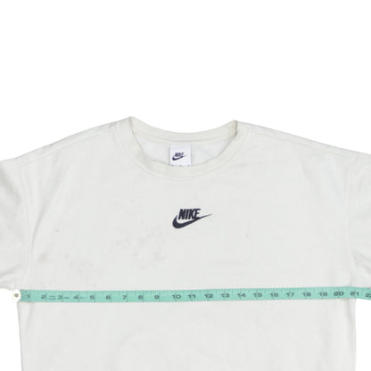 Nike Boys White Pullover Crew Neck Fleece Sweatshirt XL