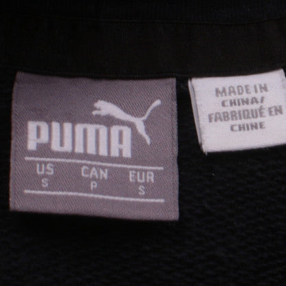 Puma Womens Black Small Pullover Hoodie with Logo Detail
