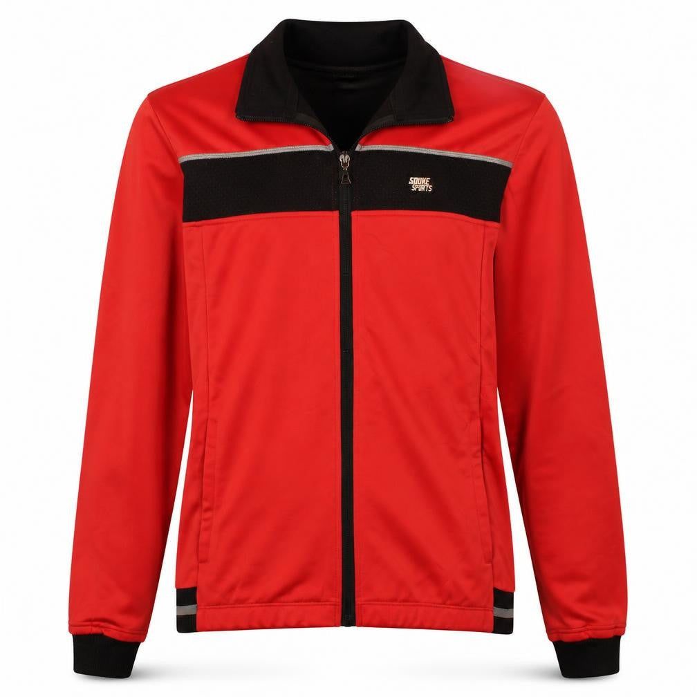 Souke Sports Men's Red Softshell Windbreaker Jacket Size S