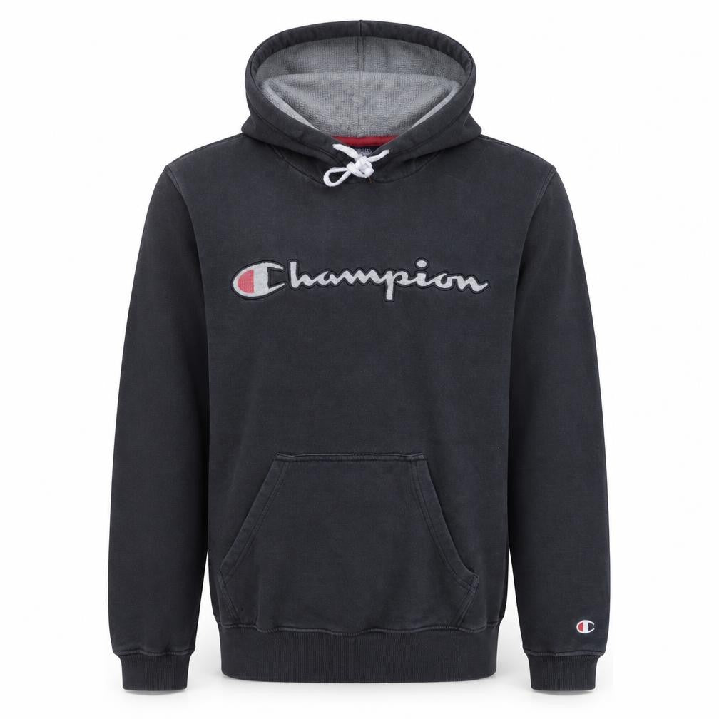 Champion Men's Black Small Pullover Hoodie with Logo Embroidery