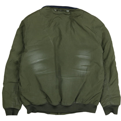 Tommy Jeans Men's Green XL Bomber Jacket Cotton Blend Casual