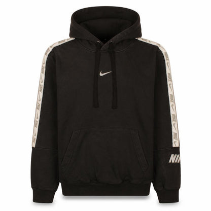Nike Men's Black XS Pullover Hoodie with Logo Taped Sleeves