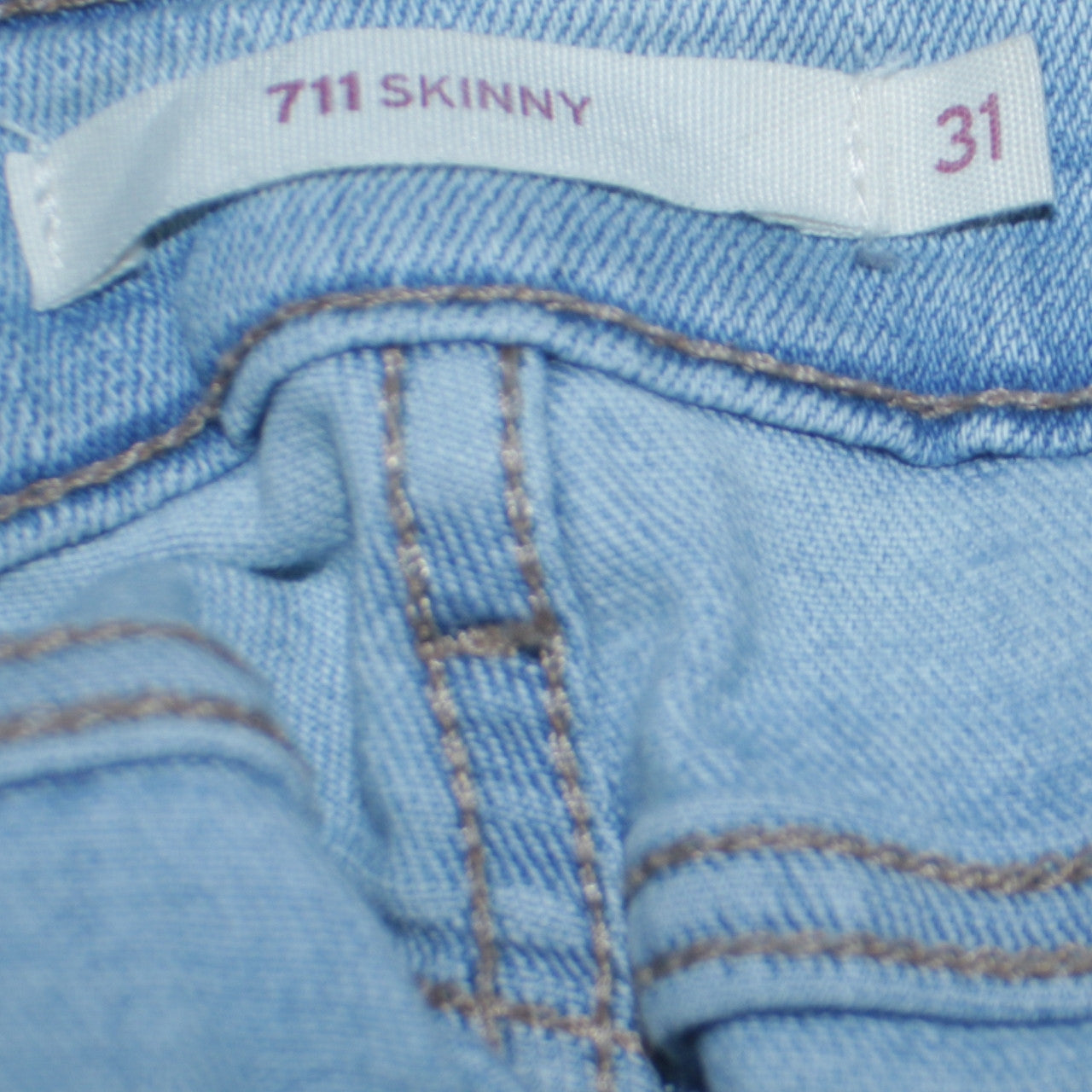 Levi's Women's Blue 711 Skinny Stretch Jeans Size 31 Mid Rise