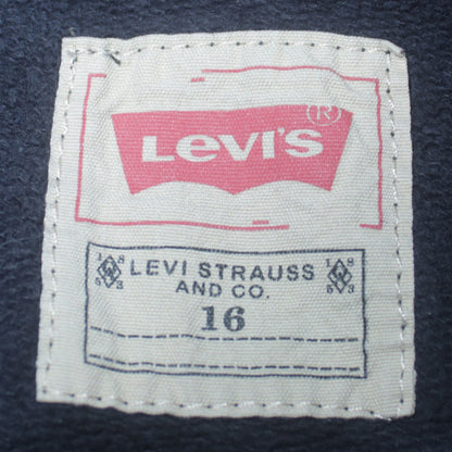 Levi's Boys Navy Blue Pullover Hoodie Age 16 Graphic Logo Cotton