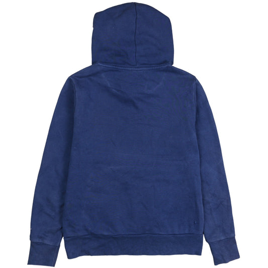 Puma Women's Blue Pullover Hoodie UK 14 with Logo Detail