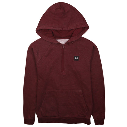 Under Armour Men’s Red XS Relaxed Fit 1/2 Zip Fleece Hoodie