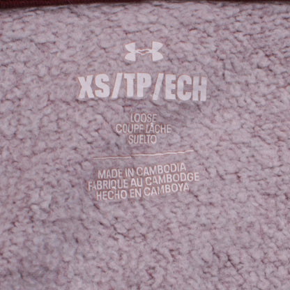 Under Armour Men’s Red XS Relaxed Fit 1/2 Zip Fleece Hoodie