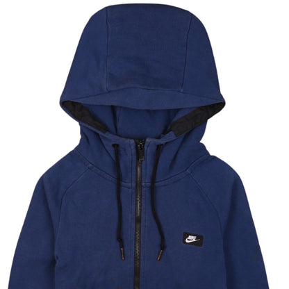 Nike Men's Blue Full Zip Hoodie XS Regular Fit Fleece Sweatshirt